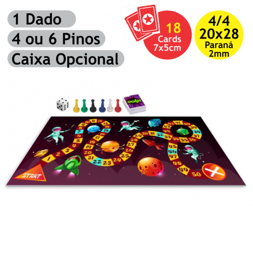 Jogo de Tabuleiro | Cartas | 20x28cm | Paraná 2mm