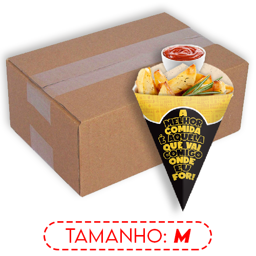 EMBALAGEM CONE | M | PRETA | CAIXA: 1300UNDS								
