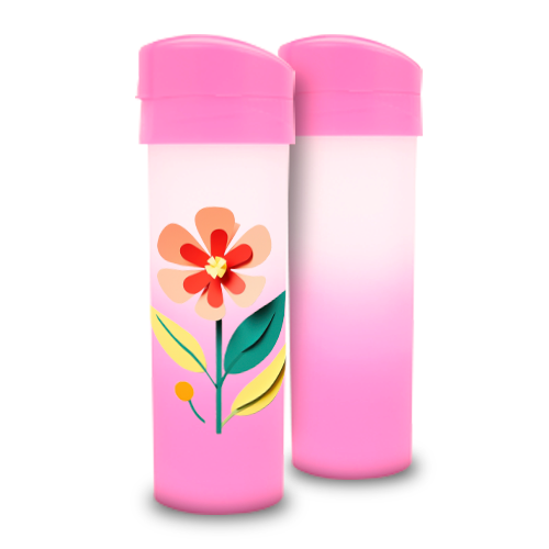 Garrafa Slim Fit | 540ml | Degradê Rosa
